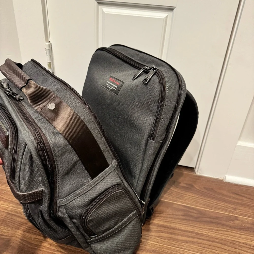 TUMI Gray and Brown Backpack - Picture 11 of 13